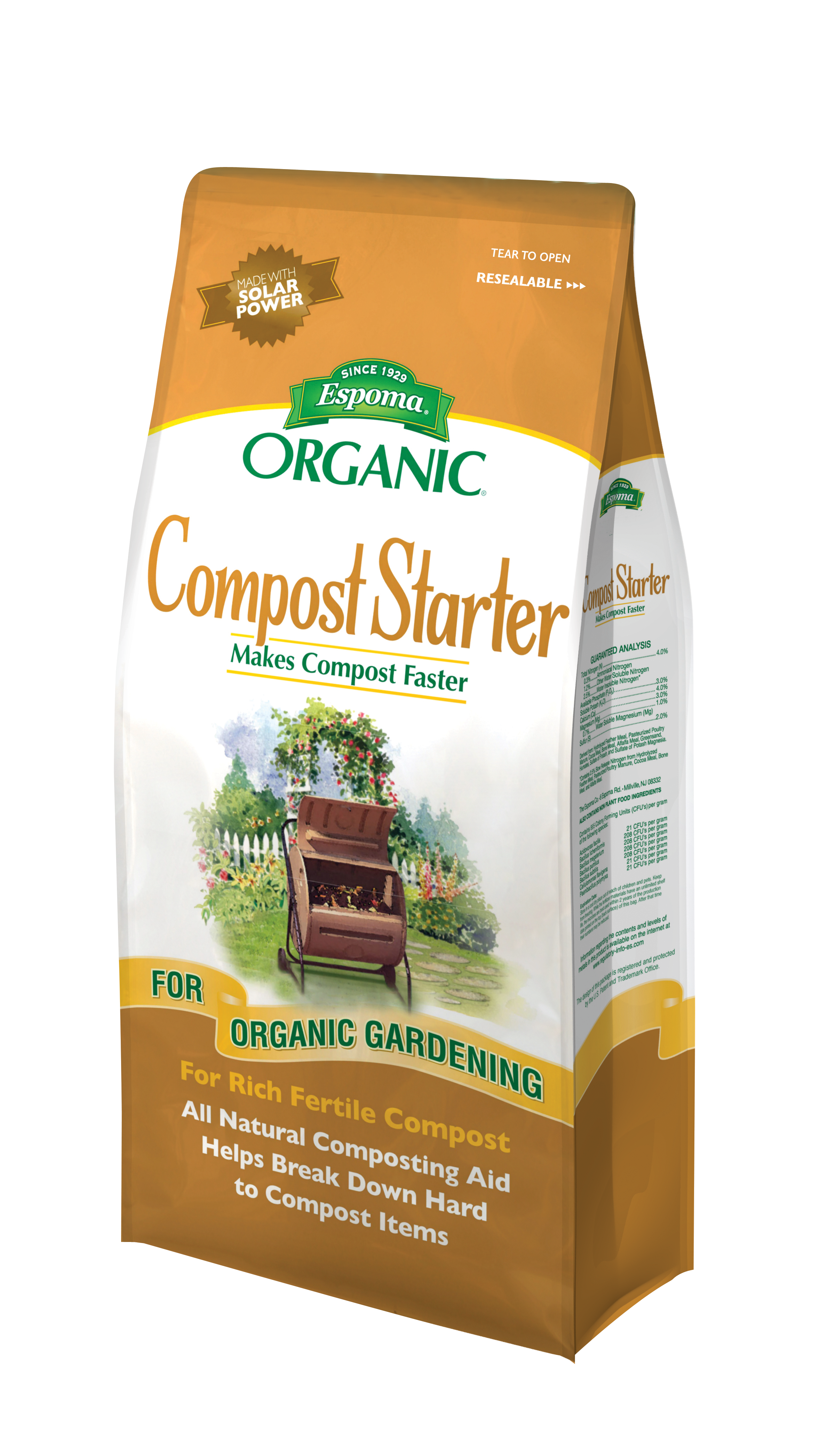 Espoma Organic Bacterial Compost Bin Compost Starter 4 lb