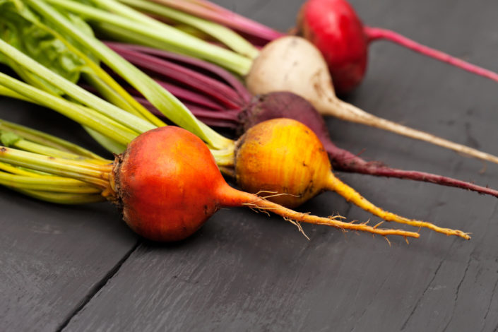 red yellow purple beets