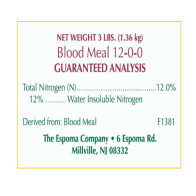Espoma Blood Meal Organic Plant Food Ingredients