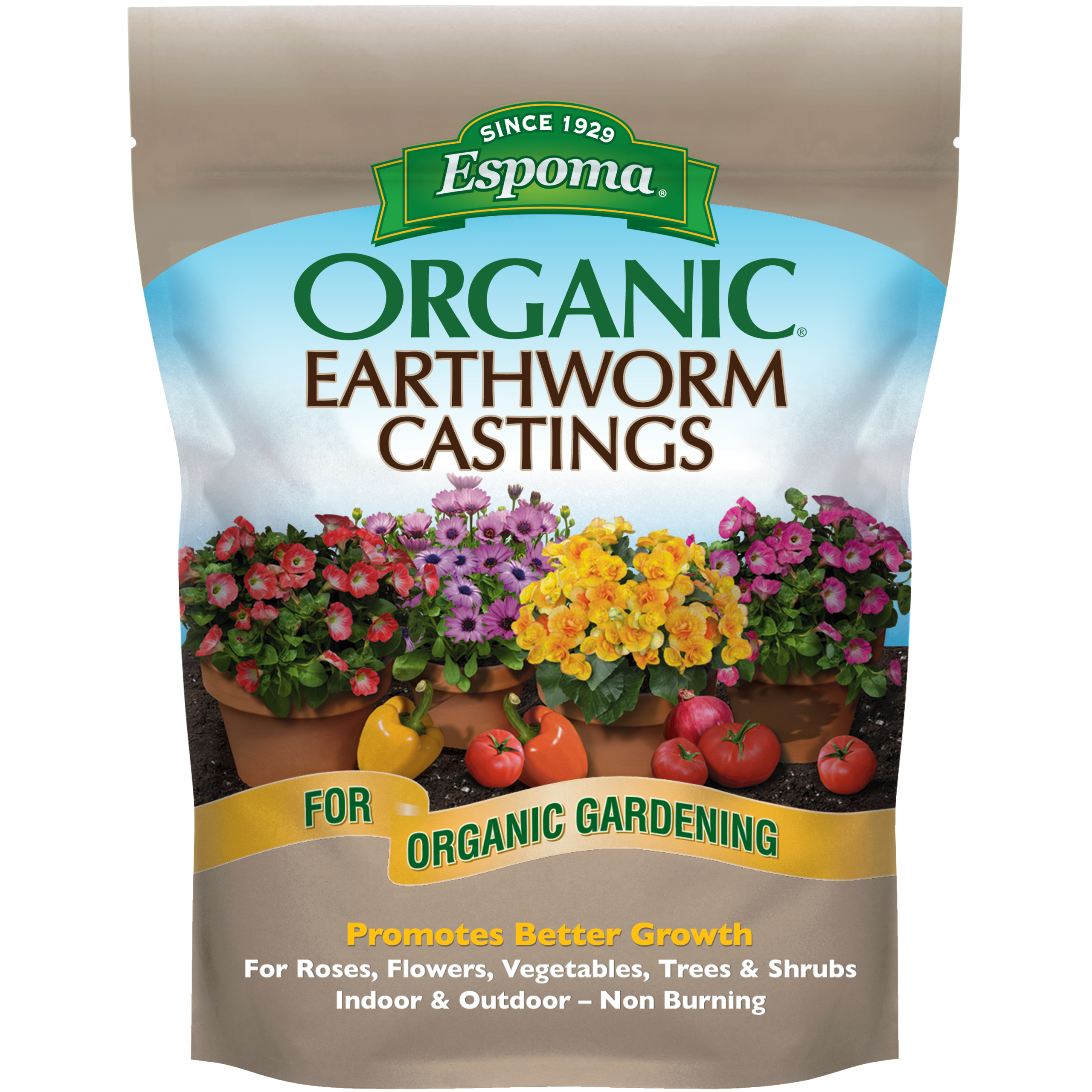 Espoma Earthworm Castings Organic Everything that Grows Fertilizer 4 qt