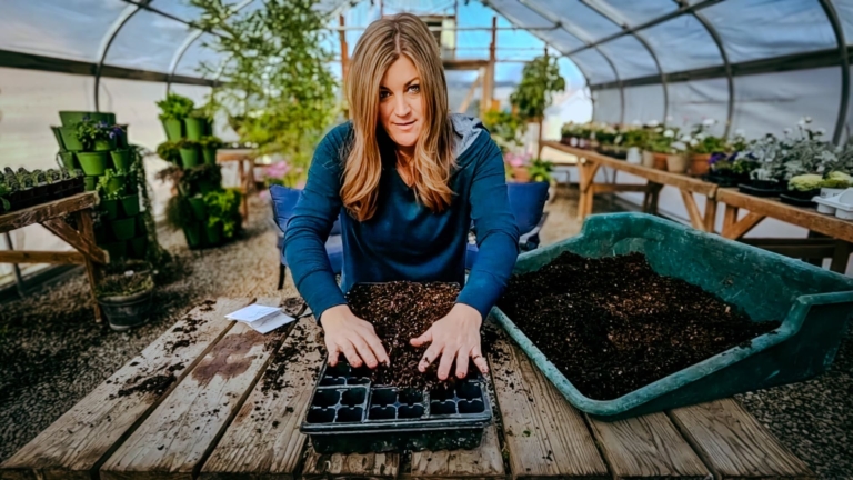 Laura from Garden Answer - planting seeds