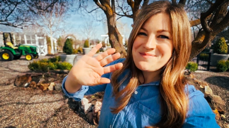 Laura from Garden Answer in her garden