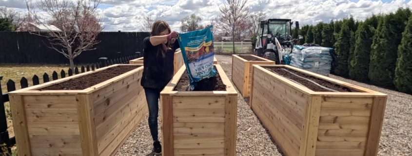 Garden Answer Planting raised beds with Espoma Organic Land & Sea Compost