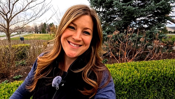Laura from Garden Answer in her garden