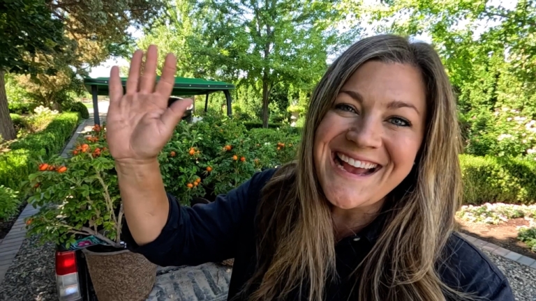 Laura from Garden Answer in her garden