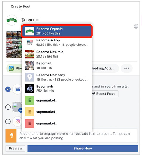 Step 1 - Mention EspomaOrganic