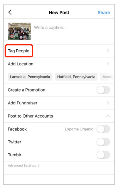 Step 4 - Tag People