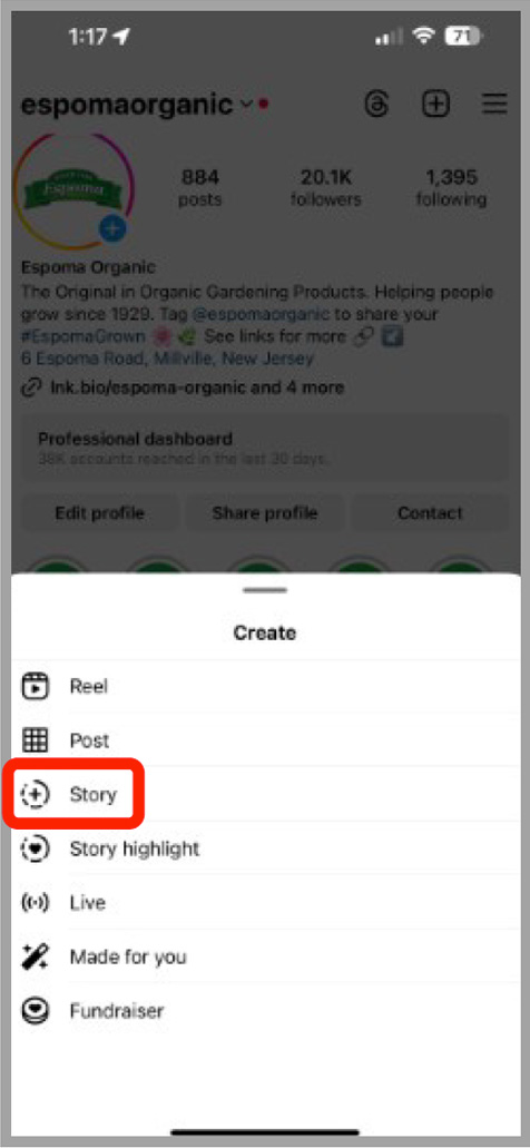 Step 2 - Select Story
