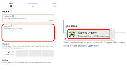 Steps 4-6 - Tag in description