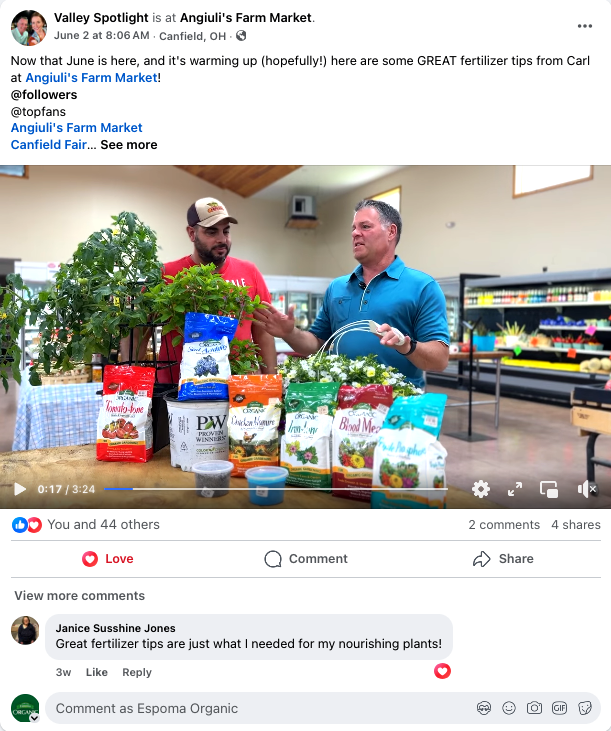 Angiuli's Farm Market social post