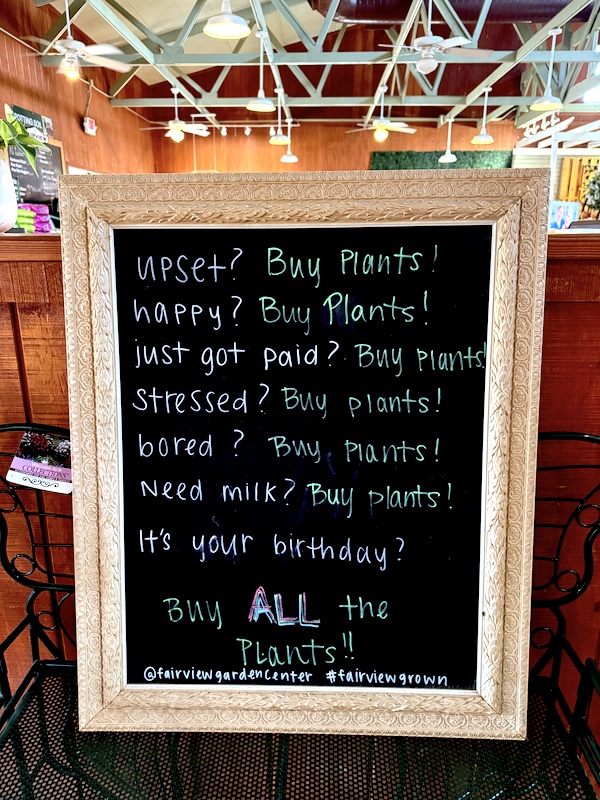 fun plant sign