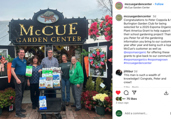 McCue Garden Center group photo for Espoma grant