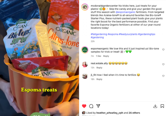 McDonald Garden Center - Tones for Halloween treats